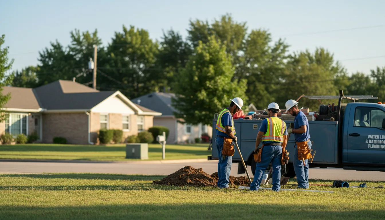 Residential water line and bathroom plumbing service in Chamois, MO
